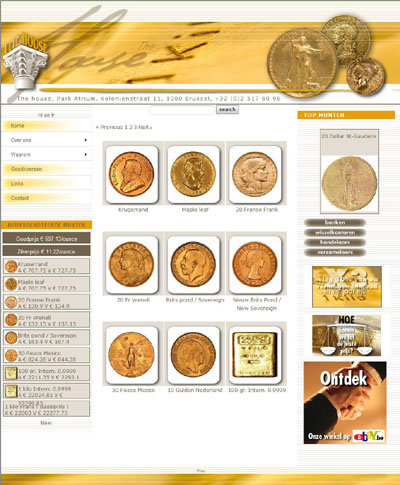 The House Jan Van Cutsem Brussels of Belgium One Kilo Gold Bars Page